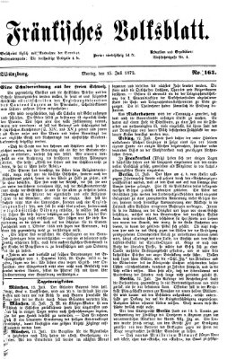 Fränkisches Volksblatt Montag 15. Juli 1872