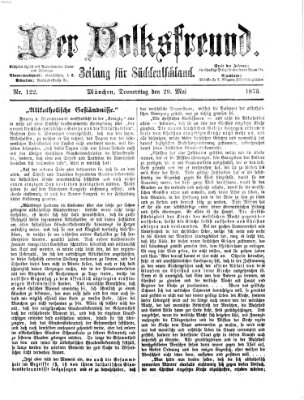 Der Volksfreund Donnerstag 29. Mai 1873