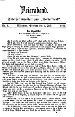 Feierabend (Der Volksfreund) Sonntag 6. Juli 1873