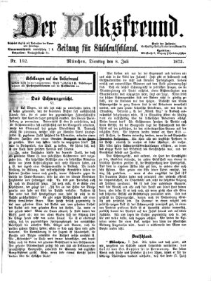 Der Volksfreund Dienstag 8. Juli 1873