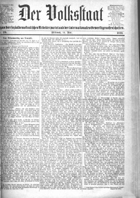 Der Volksstaat Mittwoch 14. Mai 1873