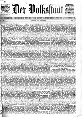 Der Volksstaat Sonntag 14. September 1873