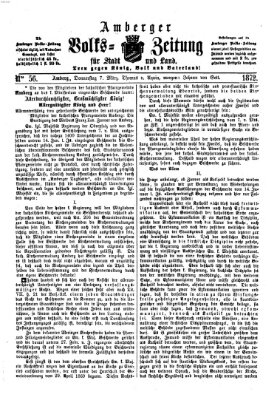 Amberger Volks-Zeitung für Stadt und Land Donnerstag 7. März 1872