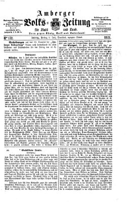 Amberger Volks-Zeitung für Stadt und Land Freitag 5. Juli 1872