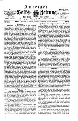 Amberger Volks-Zeitung für Stadt und Land Mittwoch 30. Oktober 1872