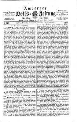 Amberger Volks-Zeitung für Stadt und Land Donnerstag 28. November 1872