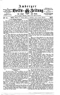 Amberger Volks-Zeitung für Stadt und Land Montag 20. Januar 1873