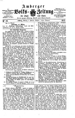 Amberger Volks-Zeitung für Stadt und Land Montag 3. Februar 1873
