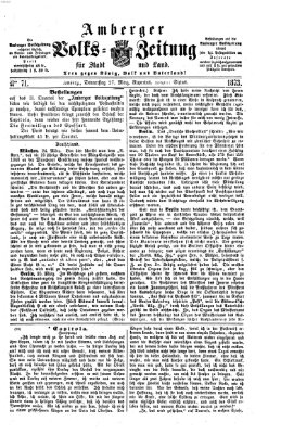Amberger Volks-Zeitung für Stadt und Land Donnerstag 27. März 1873