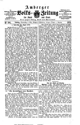 Amberger Volks-Zeitung für Stadt und Land Donnerstag 8. Mai 1873