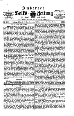 Amberger Volks-Zeitung für Stadt und Land Mittwoch 28. Mai 1873