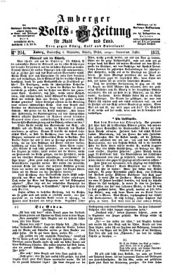 Amberger Volks-Zeitung für Stadt und Land Donnerstag 4. September 1873