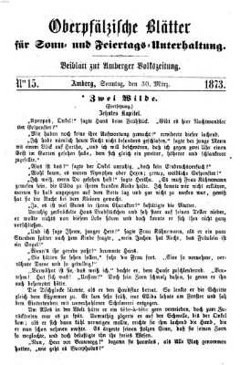 Oberpfälzische Blätter für Sonn- und Feiertags-Unterhaltung (Amberger Volks-Zeitung für Stadt und Land) Sonntag 30. März 1873