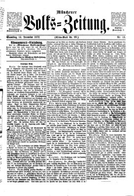 Münchener Volks-Zeitung (Neue freie Volks-Zeitung) Samstag 14. Dezember 1872