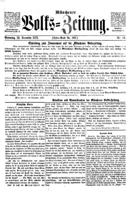 Münchener Volks-Zeitung (Neue freie Volks-Zeitung) Sonntag 22. Dezember 1872