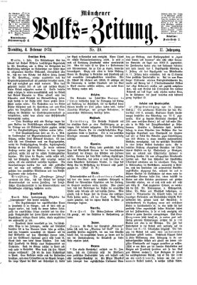 Münchener Volks-Zeitung (Neue freie Volks-Zeitung) Dienstag 4. Februar 1873