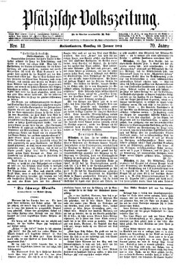Pfälzische Volkszeitung Samstag 13. Januar 1872