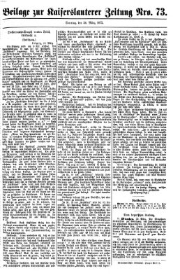 Pfälzische Volkszeitung Sonntag 24. März 1872