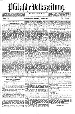 Pfälzische Volkszeitung Montag 1. April 1872