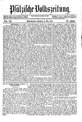 Pfälzische Volkszeitung Samstag 11. Mai 1872