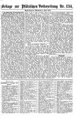 Pfälzische Volkszeitung Mittwoch 5. Juni 1872