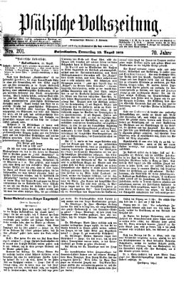Pfälzische Volkszeitung Donnerstag 22. August 1872