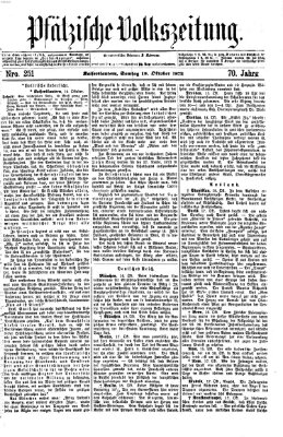 Pfälzische Volkszeitung Samstag 19. Oktober 1872