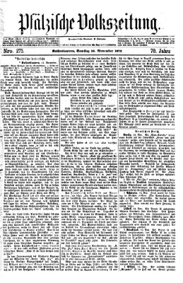 Pfälzische Volkszeitung Samstag 16. November 1872