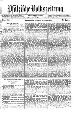 Pfälzische Volkszeitung Mittwoch 20. August 1873