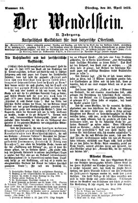 Wendelstein Dienstag 30. April 1872