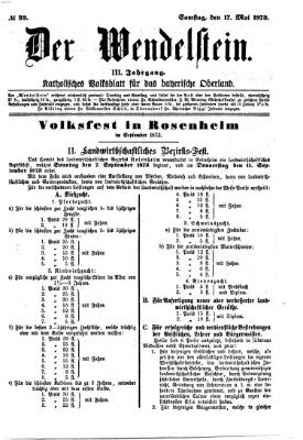 Wendelstein Samstag 17. Mai 1873