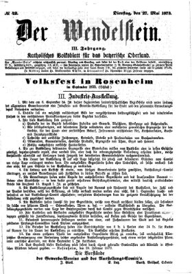 Wendelstein Dienstag 27. Mai 1873