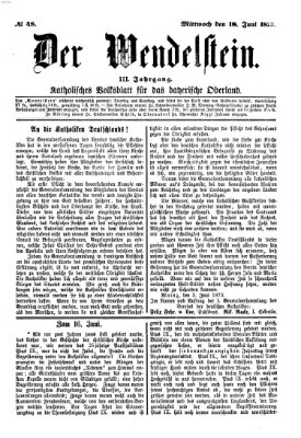Wendelstein Mittwoch 18. Juni 1873
