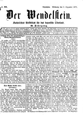Wendelstein Mittwoch 3. Dezember 1873