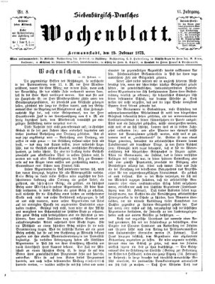 Siebenbürgisch-deutsches Wochenblatt Mittwoch 19. Februar 1873