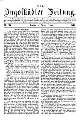 Neue Ingolstädter Zeitung Freitag 18. Oktober 1872