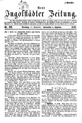 Neue Ingolstädter Zeitung Dienstag 16. September 1873