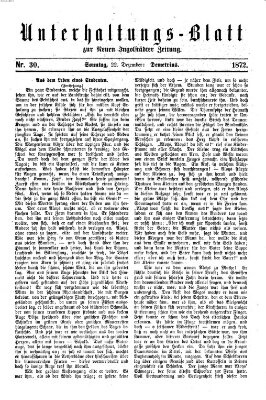 Neue Ingolstädter Zeitung Sonntag 22. Dezember 1872