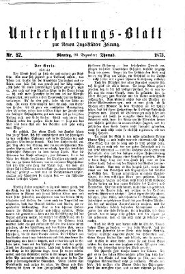 Neue Ingolstädter Zeitung Montag 29. Dezember 1873
