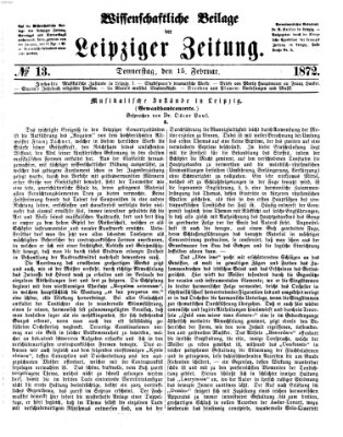 Leipziger Zeitung Donnerstag 15. Februar 1872