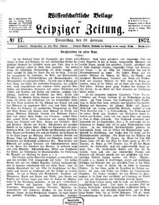 Leipziger Zeitung Donnerstag 29. Februar 1872