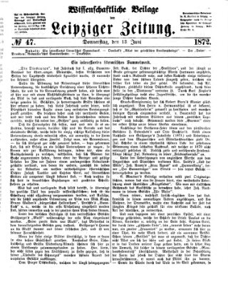 Leipziger Zeitung Donnerstag 13. Juni 1872