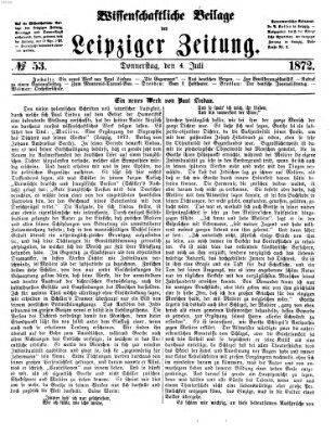 Leipziger Zeitung Donnerstag 4. Juli 1872