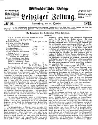 Leipziger Zeitung Donnerstag 10. Oktober 1872