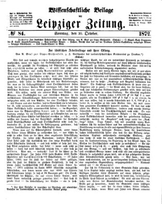 Leipziger Zeitung Sonntag 20. Oktober 1872