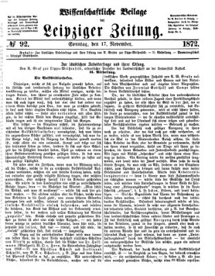 Leipziger Zeitung Sonntag 17. November 1872