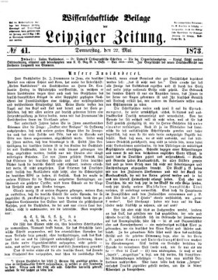 Leipziger Zeitung Donnerstag 22. Mai 1873