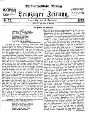 Leipziger Zeitung Donnerstag 18. September 1873