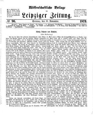 Leipziger Zeitung Sonntag 30. November 1873