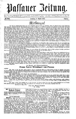 Passauer Zeitung Freitag 5. April 1872